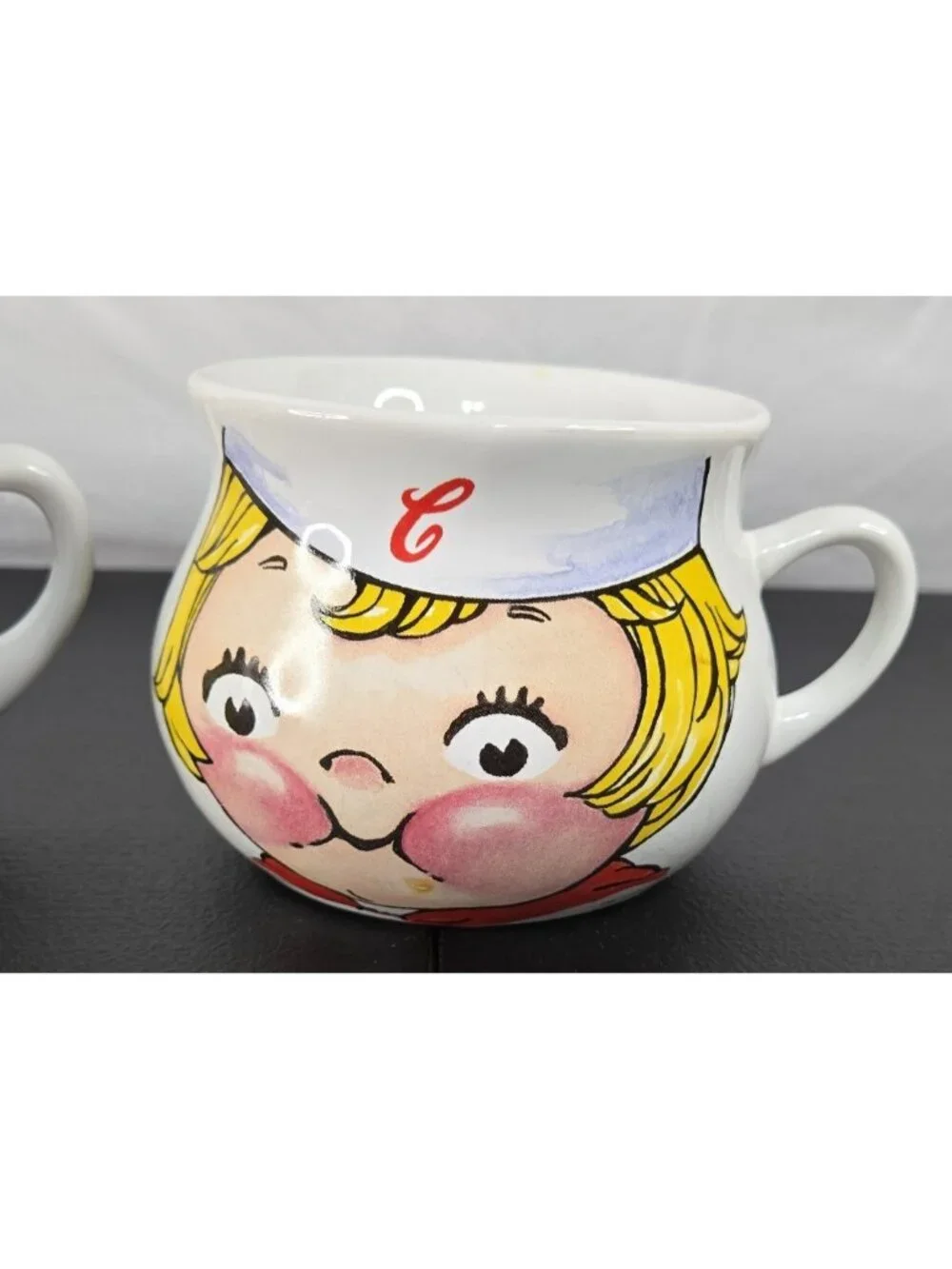 Set of 2 VTG 1998 Campbell Soup Kids Mugs Bowls Houston Harvest Collectible